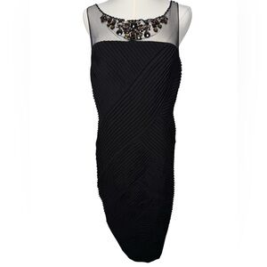 Adrianna Papell Elegant Black Sleeveless Dress